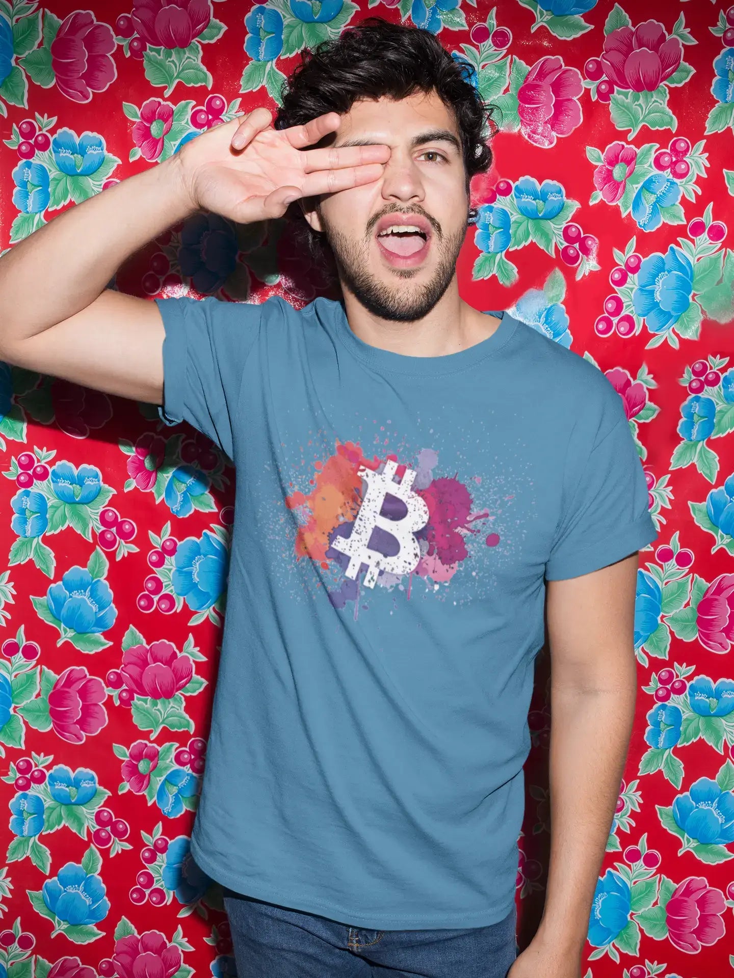 Men’s Graphic T-Shirt Bitcoin Art BTC HODL Crypto Traders Gift Idea