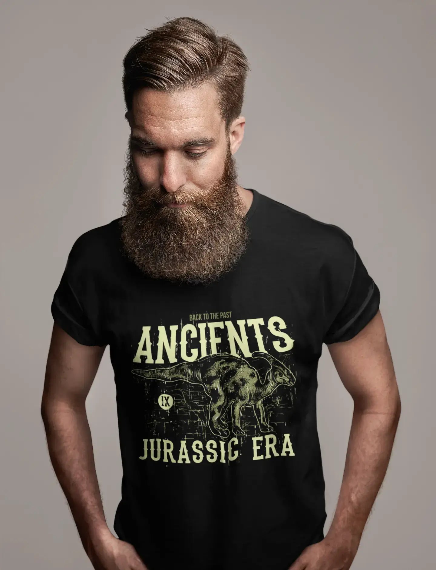 ULTRABASIC Men's Graphic T-Shirt Ancients Jurassic Era - Dinosaur Shirt for Men