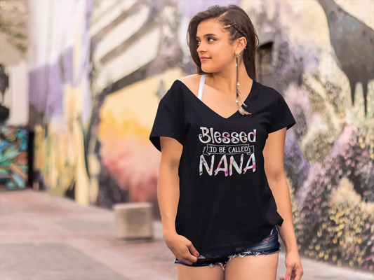ULTRABASIC Women's V-Neck T-Shirt Blessed to be Called Nana Tee Shirt