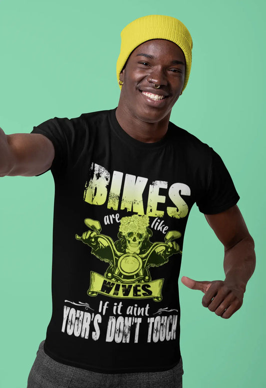 ULTRABASIC Men's Novelty T-Shirt Bikes are Like Wives - Funny Biker Tee Shirt