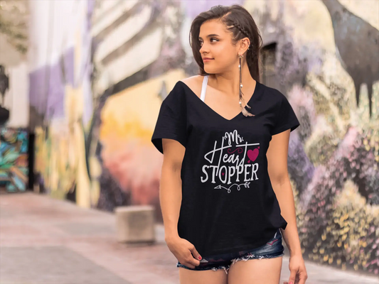 ULTRABASIC Women's T-Shirt Mr Heart Stopper - Funny Short Sleeve Tee Shirt Tops