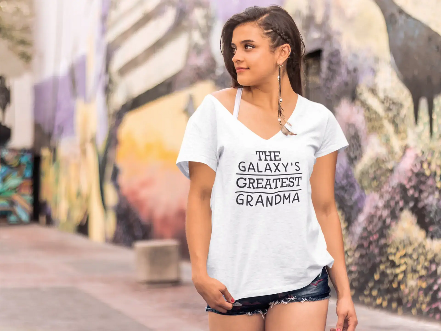 ULTRABASIC Women's T-Shirt The Galaxy's Greatest Grandma - Short Sleeve Tee Shirt Tops