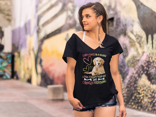 ULTRABASIC Women's T-Shirt Every Once in a While a Dog Enters Your Life Tee Shirt