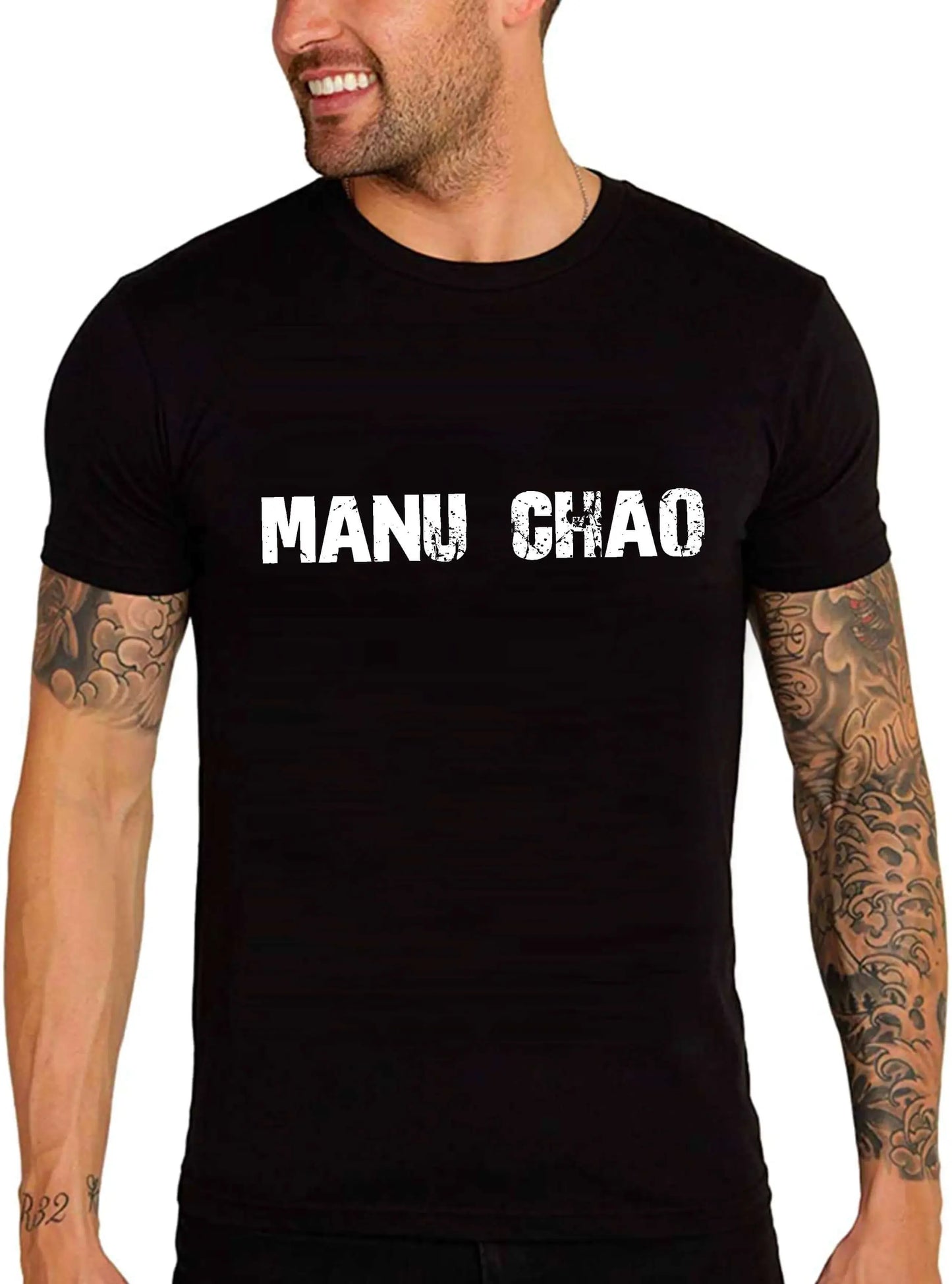 Men's Graphic T-Shirt Manu Chao Eco-Friendly Limited Edition Short Sleeve Tee-Shirt Vintage Birthday Gift Novelty