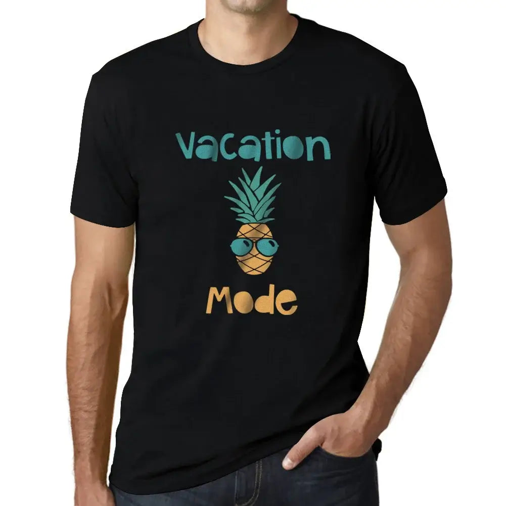 Men's Graphic T-Shirt Vacation Mode Pineapple With Sunglasses Eco-Friendly Limited Edition Short Sleeve Tee-Shirt Vintage Birthday Gift Novelty