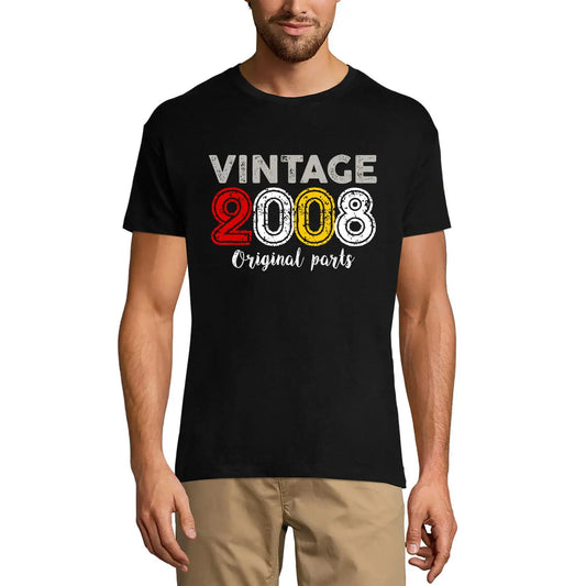 Men's Graphic T-Shirt Original Parts 2008 16th Birthday Anniversary 16 Year Old Gift 2008 Vintage Eco-Friendly Short Sleeve Novelty Tee