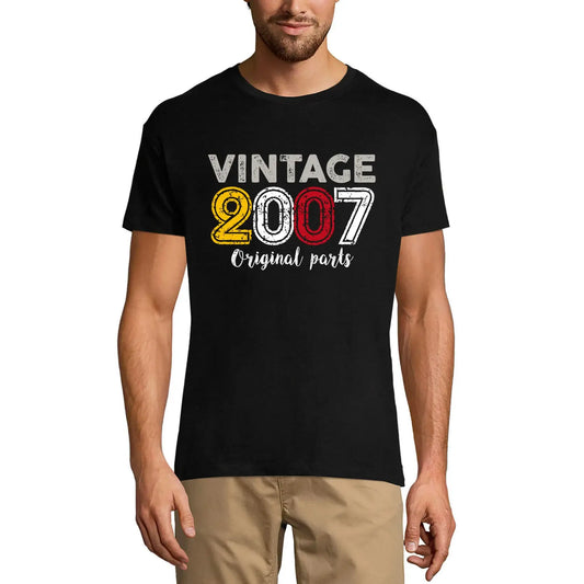 Men's Graphic T-Shirt Original Parts 2007 17th Birthday Anniversary 17 Year Old Gift 2007 Vintage Eco-Friendly Short Sleeve Novelty Tee