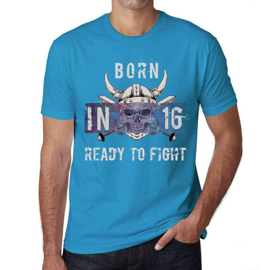 16, Ready to Fight, Men's T-shirt, Blue, Birthday Gift 00390 - ultrabasic-com