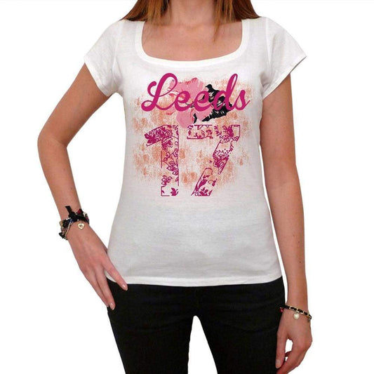 17, Leeds, Women's Short Sleeve Round Neck T-shirt 00008 - ultrabasic-com