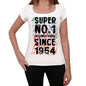 1954, Super No.1 Since 1954 Women's T-shirt White Birthday Gift 00505 ultrabasic-com.myshopify.com