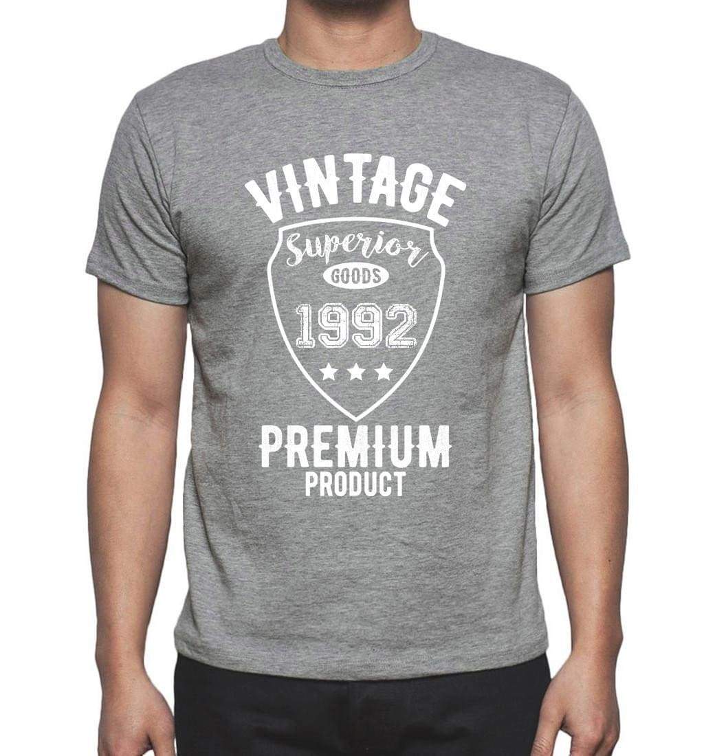 1992 Vintage Superior Grey Mens Short Sleeve Round Neck T-Shirt 00098 - Grey / S - Casual