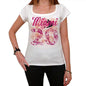 20 Miami Womens Short Sleeve Round Neck T-Shirt 00008 - White / Xs - Casual