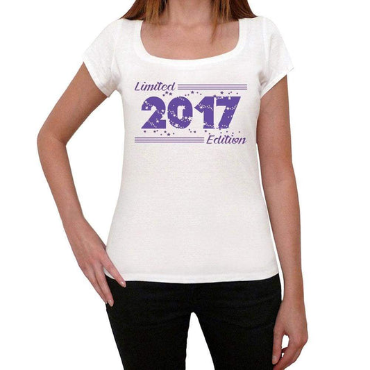 2017 Limited Edition Star Womens T-Shirt White Birthday Gift 00382 - White / Xs - Casual