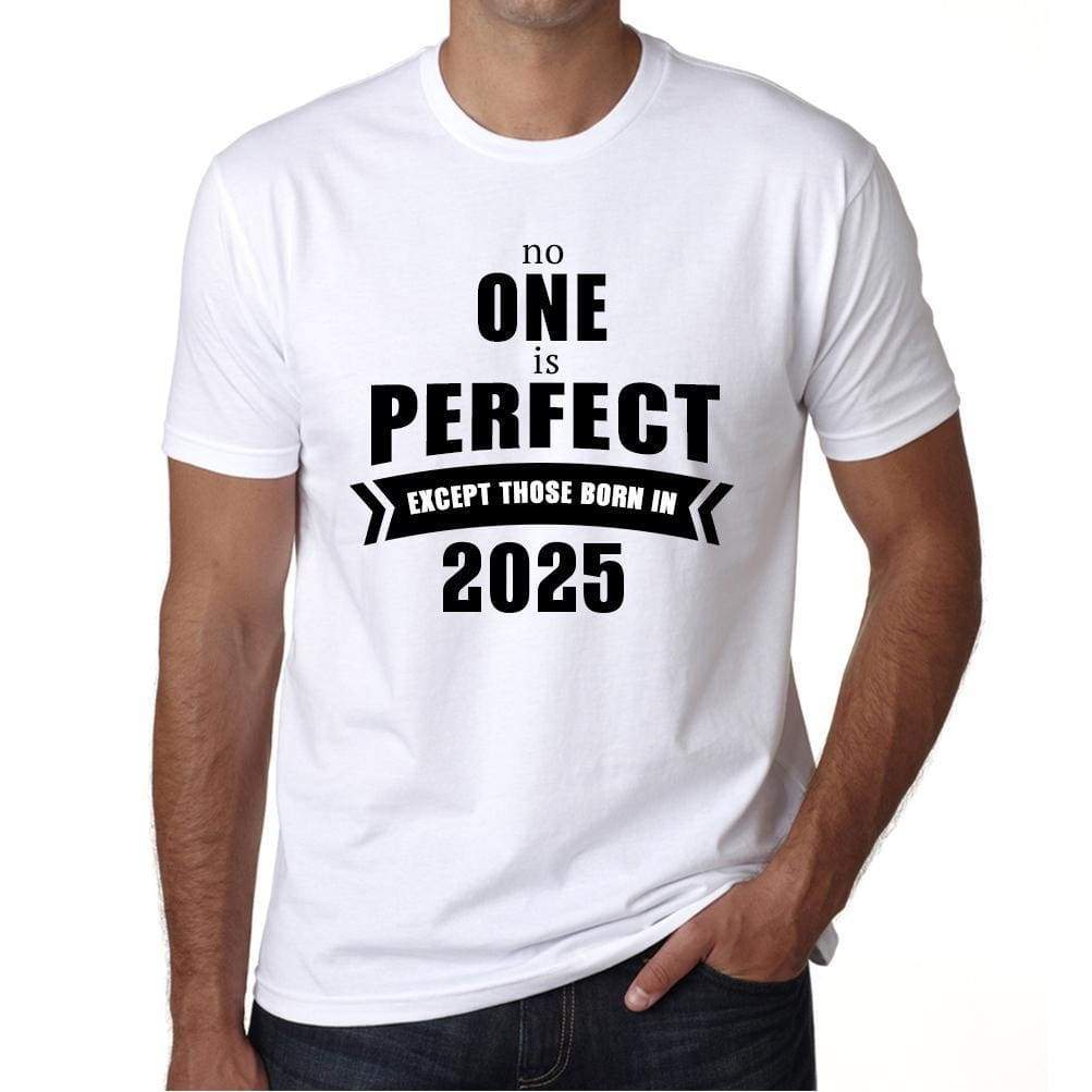 2025 No One Is Perfect White Mens Short Sleeve Round Neck T-Shirt 00093 - White / S - Casual