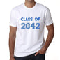 2042 Class Of White Mens Short Sleeve Round Neck T-Shirt 00094 - White / S - Casual