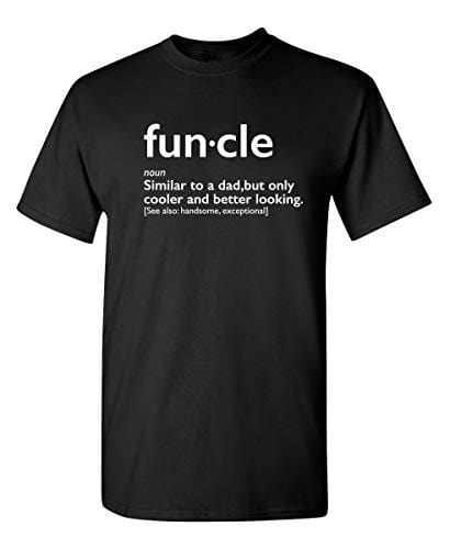 Men's T-Shirt Graphic Novelty Funny T Shirt Funcle Gift for Uncle Black