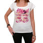 33 Kassel City With Number Womens Short Sleeve Round White T-Shirt 00008 - Casual