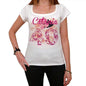 40 Catania City With Number Womens Short Sleeve Round White T-Shirt 00008 - White / Xs - Casual