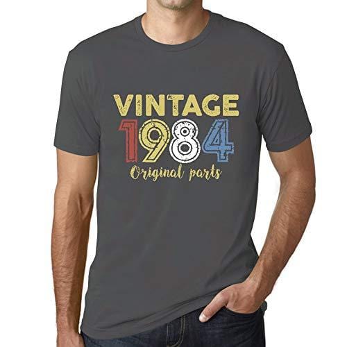 Ultrabasic - Homme Graphique Vintage 1984 T-Shirt Gris Souris