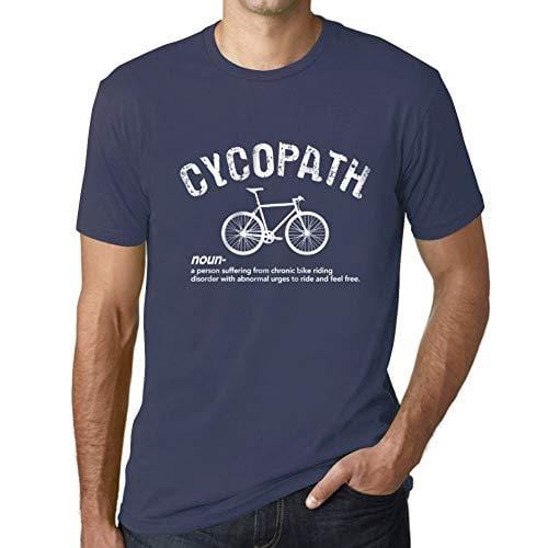 Ultrabasic - Homme T-Shirt Graphique Cycopath Imprimé Lettres Noël Cadeau Denim