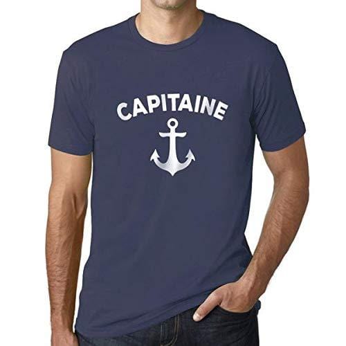 Homme T-Shirt Graphique Imprimé Vintage Tee Capitaine Denim