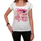 46 Timmins City With Number Womens Short Sleeve Round White T-Shirt 00008 - White / Xs - Casual