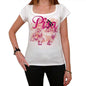 47 Pisa City With Number Womens Short Sleeve Round White T-Shirt 00008 - White / Xs - Casual