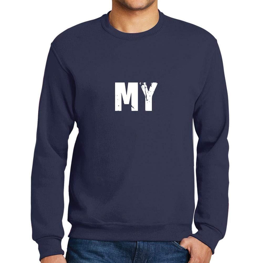 Ultrabasic Homme Imprimé Graphique Sweat-Shirt Popular Words My French Marine