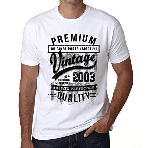 Ultrabasic - Homme T-Shirt Graphique 2003 Aged to Perfection Tee Shirt Cadeau d'anniversaire