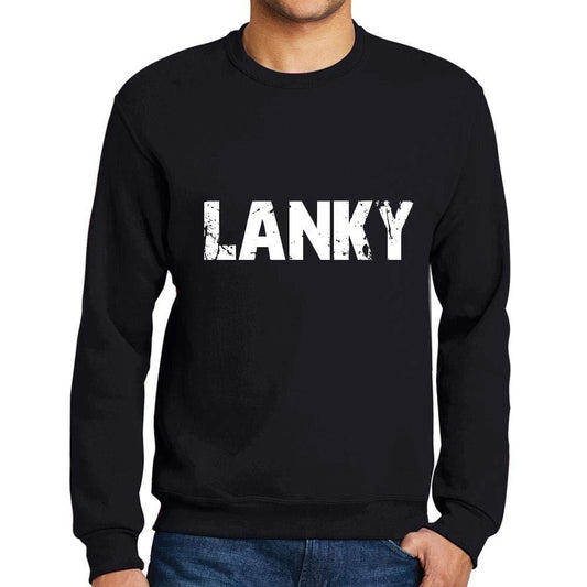 Ultrabasic Homme Imprimé Graphique Sweat-Shirt Popular Words Lanky Noir Profond