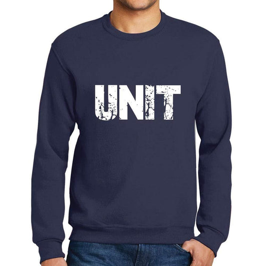 Ultrabasic Homme Imprimé Graphique Sweat-Shirt Popular Words Unit French Marine
