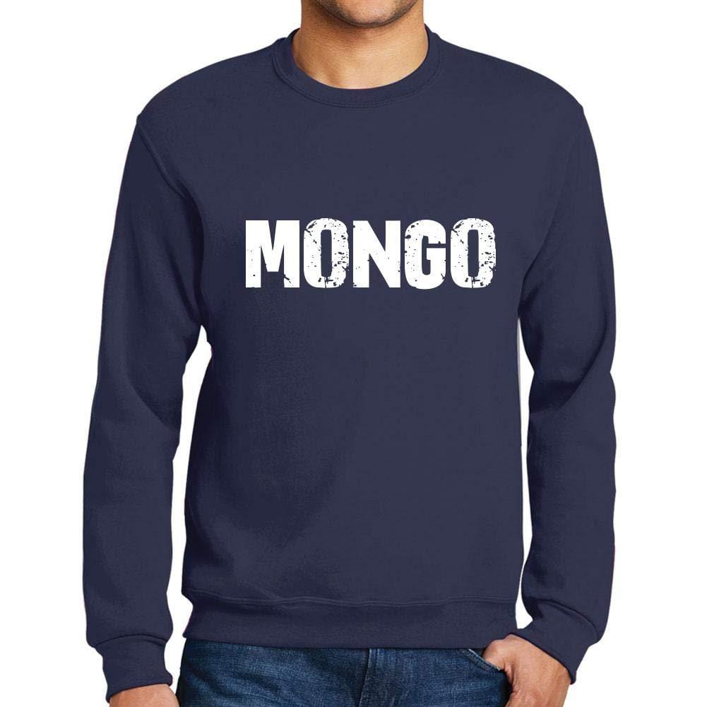 Ultrabasic Homme Imprimé Graphique Sweat-Shirt Popular Words Mongo French Marine