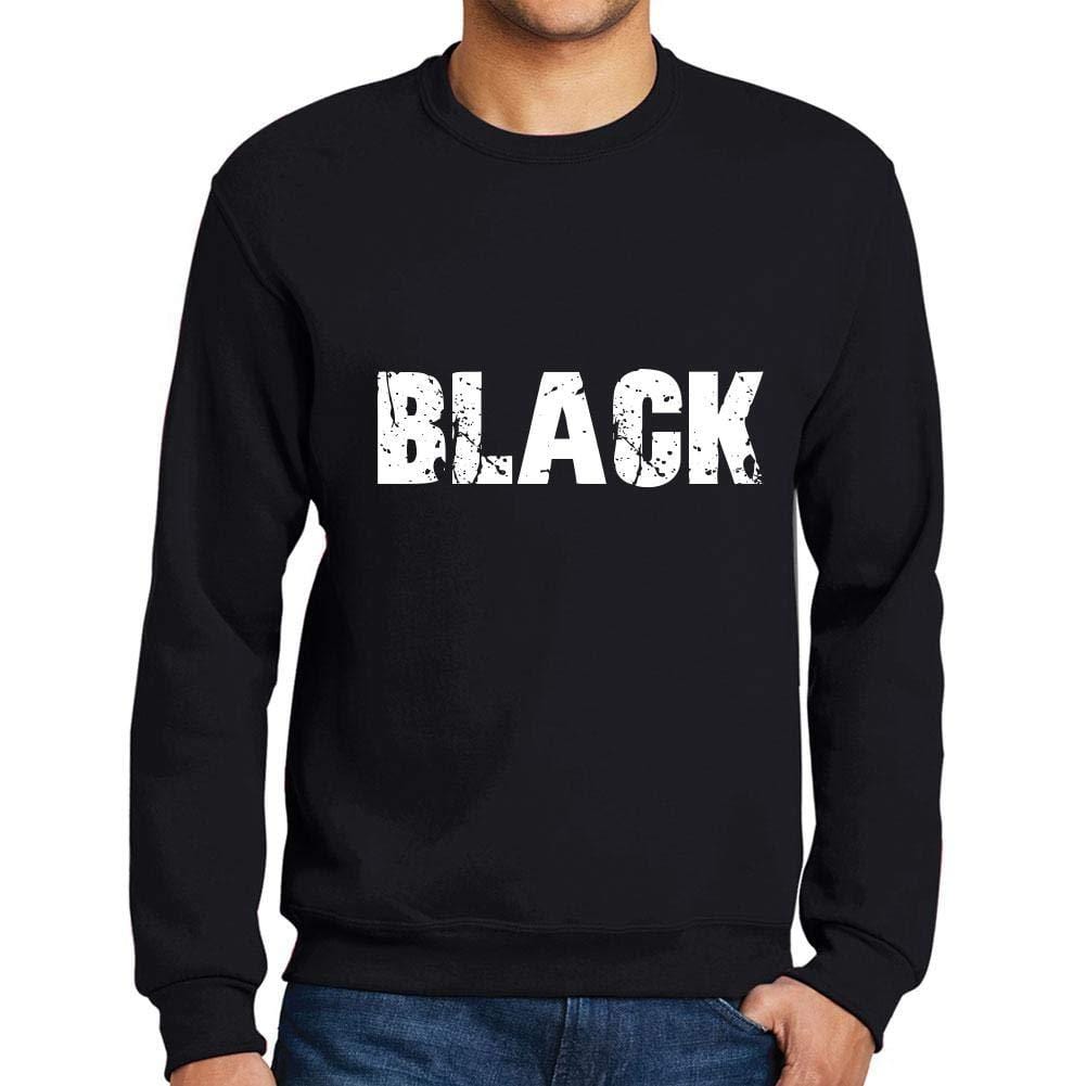 Ultrabasic Homme Imprimé Graphique Sweat-Shirt Popular Words Black Noir Profond