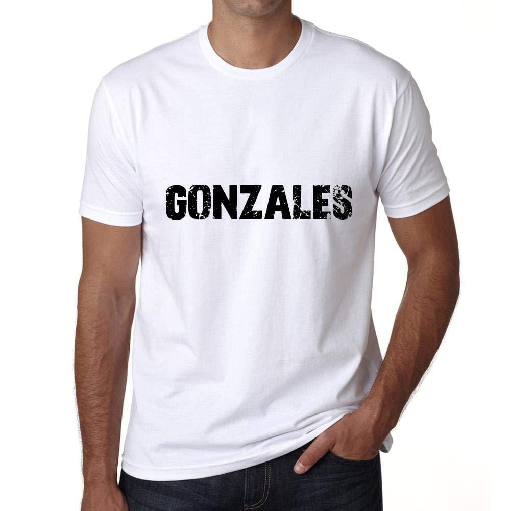 Ultrabasic ® Nom de Famille Fier Homme T-Shirt Nom de Famille Idées Cadeaux Tee Gonzales Blanc