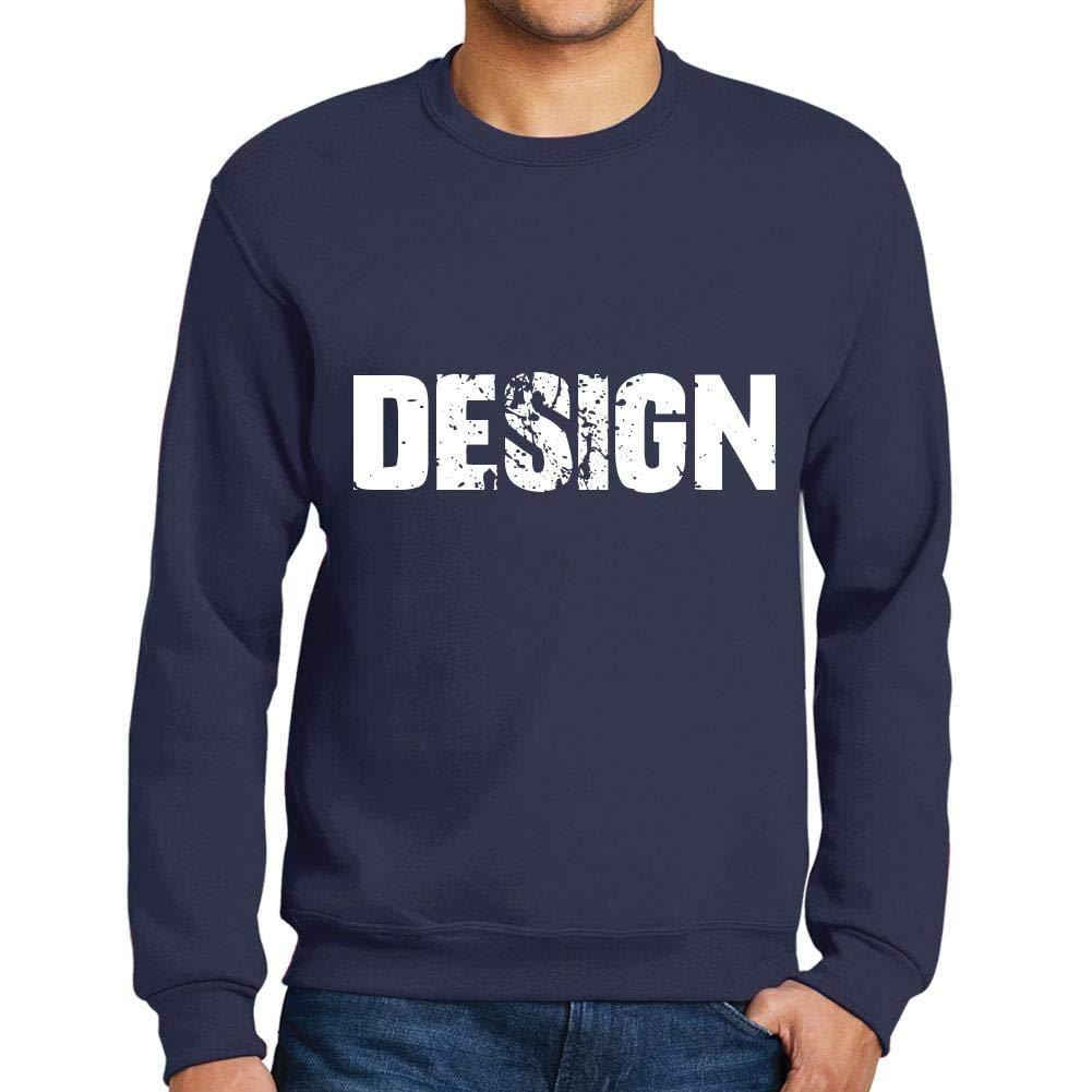 Ultrabasic Homme Imprimé Graphique Sweat-Shirt Popular Words Design French Marine