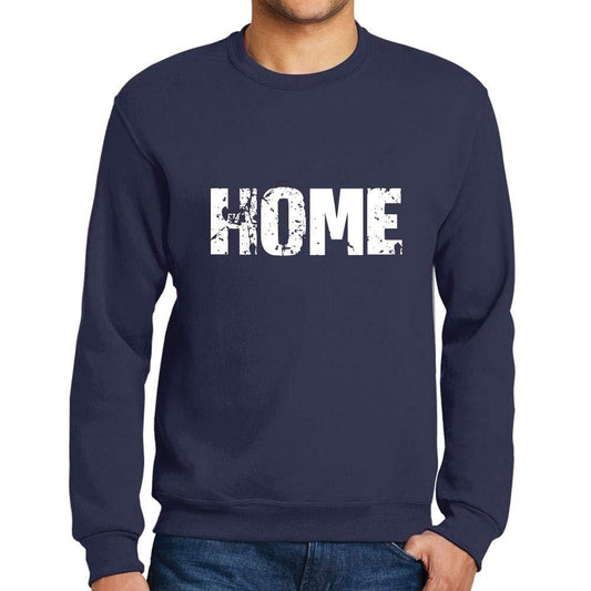 Ultrabasic Homme Imprimé Graphique Sweat-Shirt Popular Words Home French Marine