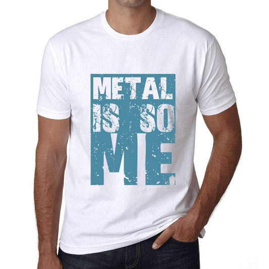 Homme T-Shirt Graphique Metal is So Me Blanc