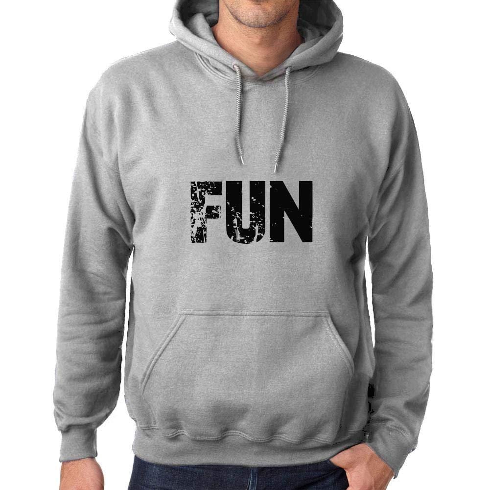 Ultrabasic Homme Femme Unisex Sweat à Capuche Hoodie Popular Words Fun Gris Chiné