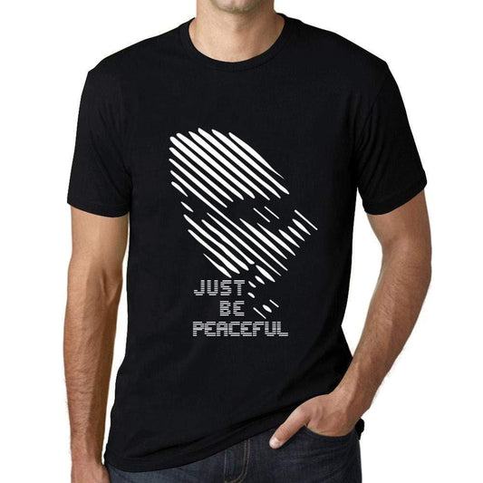 Ultrabasic - Homme T-Shirt Graphique Just be Peaceful Noir Profond