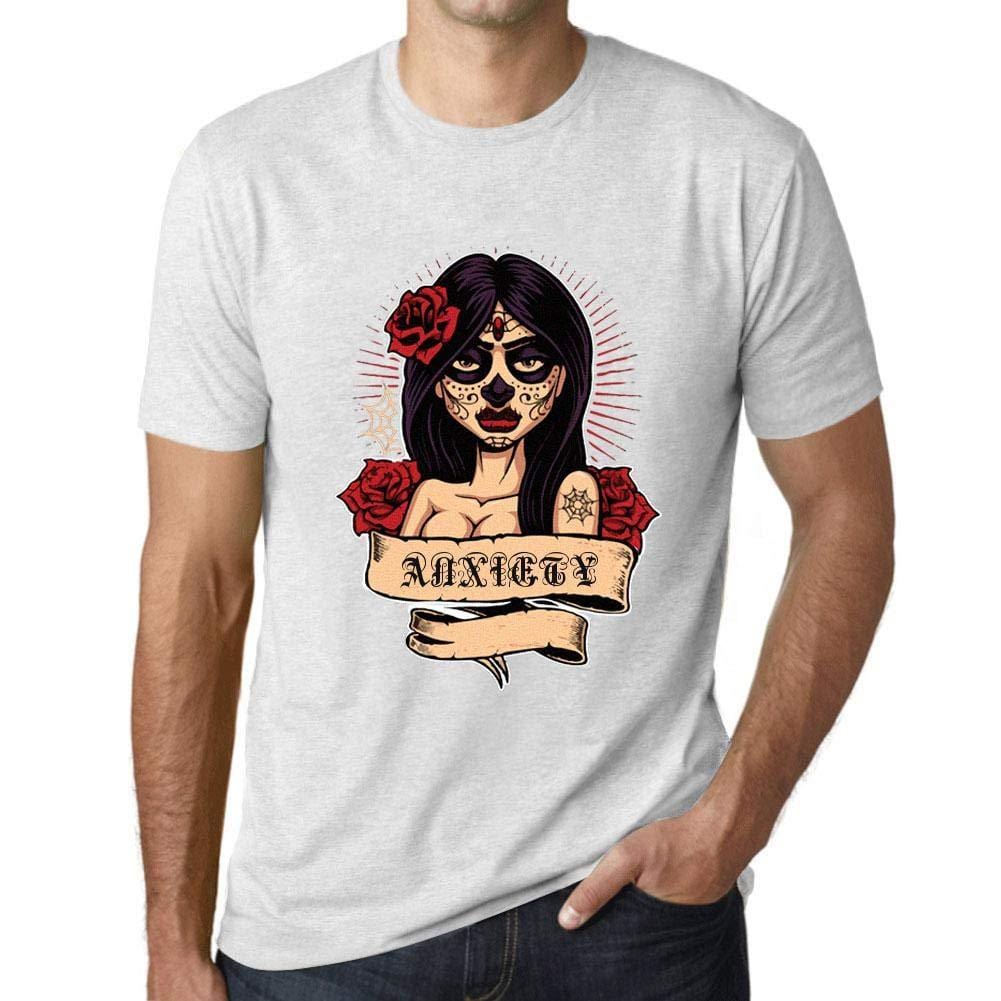 Ultrabasic - Homme T-Shirt Graphique Women Flower Tattoo Anxiety