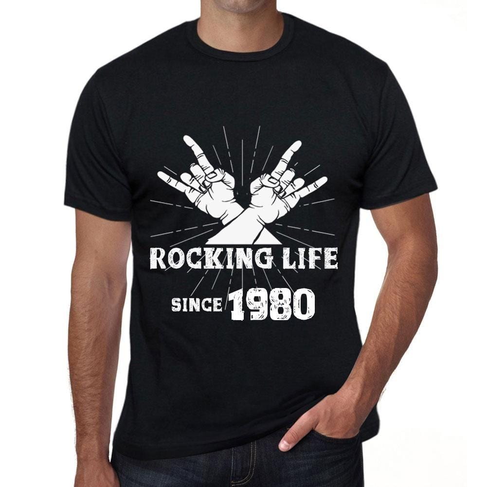 Homme Tee Vintage T Shirt Rocking Life Since 1980