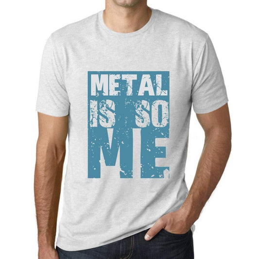Homme T-Shirt Graphique Metal is So Me Blanc Chiné