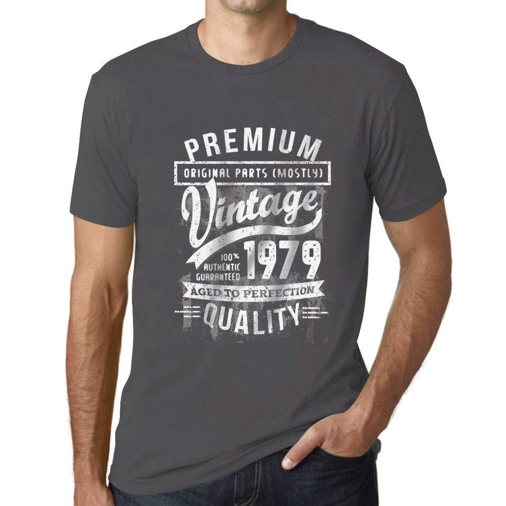 Ultrabasic - Homme Graphique 1979 Aged to Perfection T-Shirt - Cadeau d'anniversaire pour 40 Ans Gris Souris