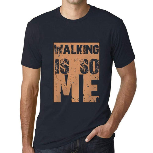 Homme T-Shirt Graphique Walking is So Me Marine