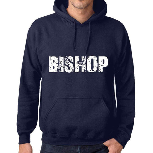 Ultrabasic Homme Femme Unisex Sweat à Capuche Hoodie Popular Words Bishop French Marine