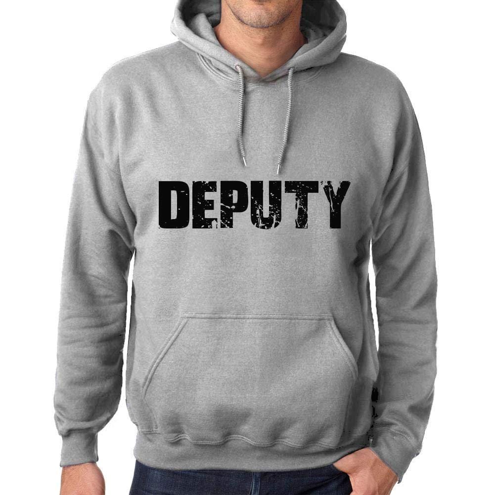 Ultrabasic Homme Femme Unisex Sweat à Capuche Hoodie Popular Words Deputy Gris Chiné