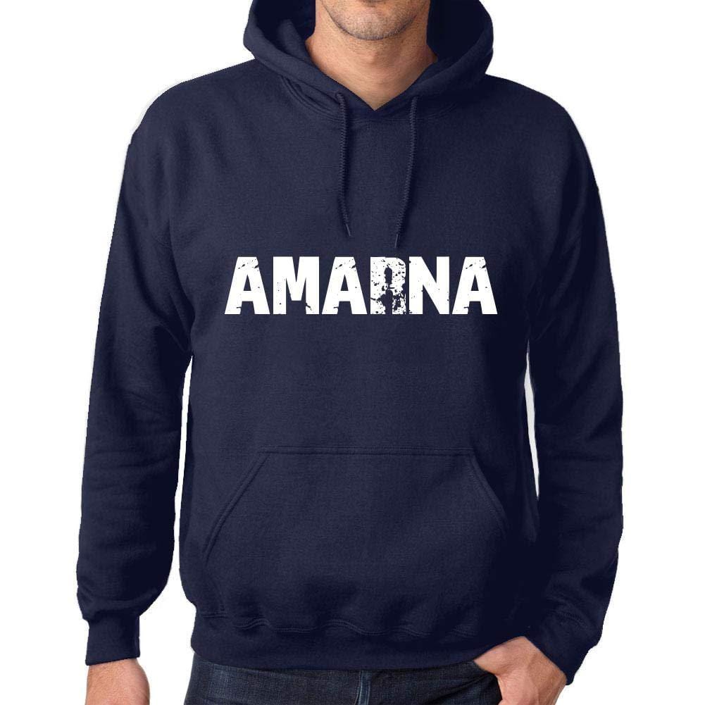 Ultrabasic Homme Femme Unisex Sweat à Capuche Hoodie Popular Words AMARNA French Marine