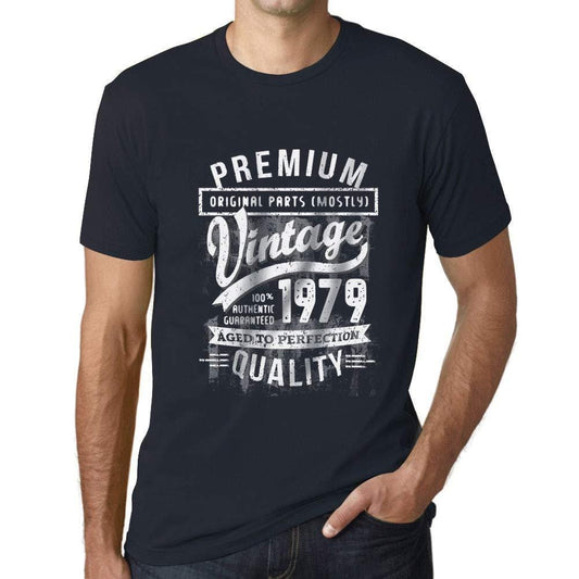 Ultrabasic - Homme Graphique 1979 Aged to Perfection T-Shirt - Cadeau d'anniversaire pour 40 Ans Marine