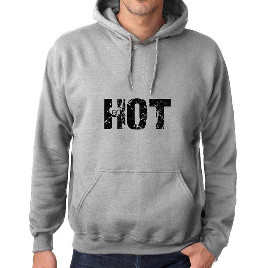 Ultrabasic Homme Femme Unisex Sweat à Capuche Hoodie Popular Words Hot Gris Chiné