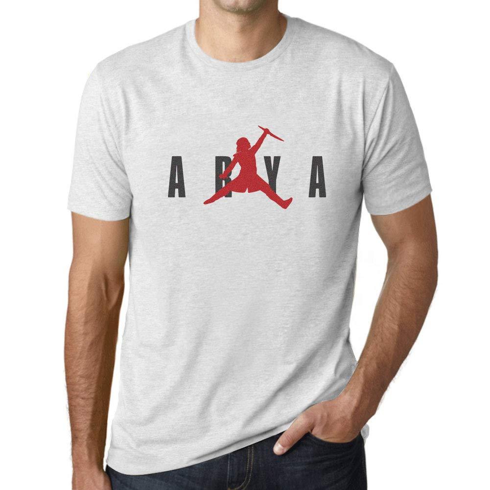 Ultrabasic - Unisexe Graphique Arya avec Un Couteau Imprimé T-Shirt Blanc Chiné